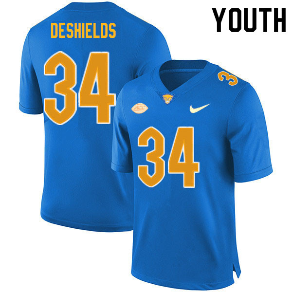 Youth #34 Solomon DeShields Pitt Panthers College Football Jerseys Sale-Royal